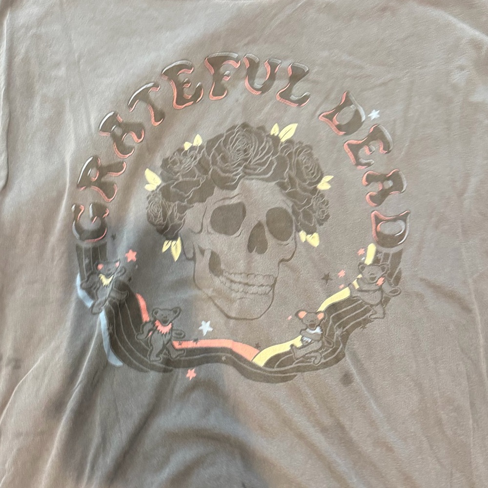 American Eagle AE Band Tee in Dark Gray oversized